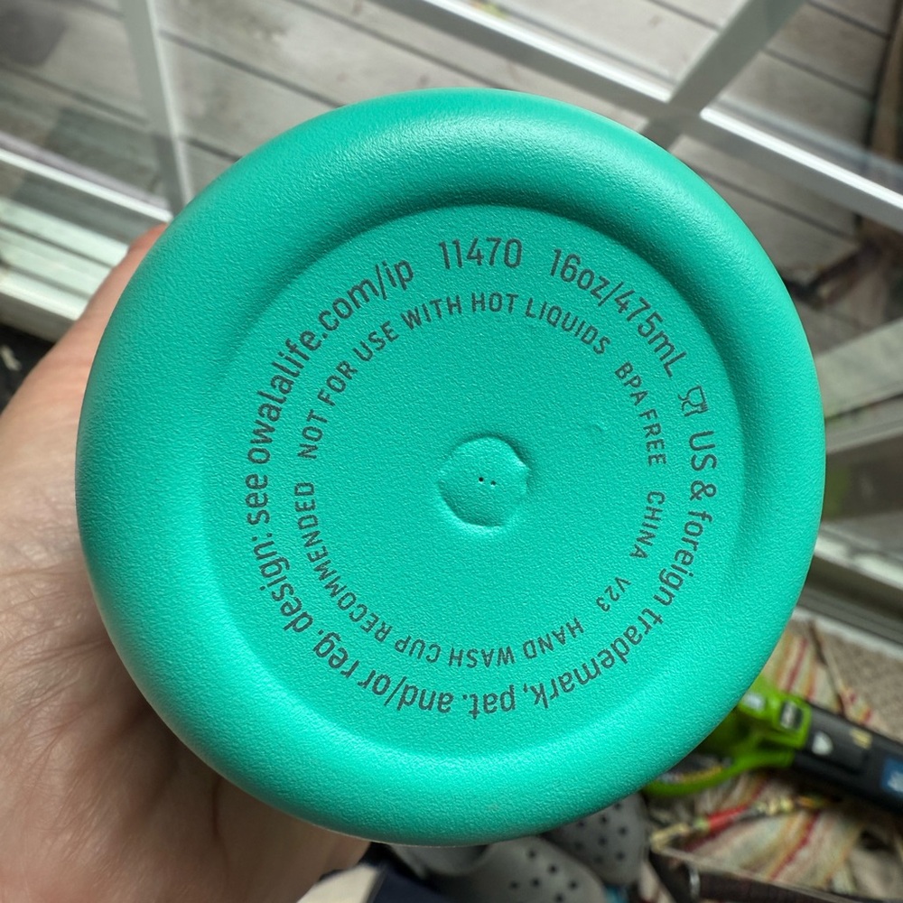 Vibrant Teal and Peach Water Bottle - Picture 3 of 3